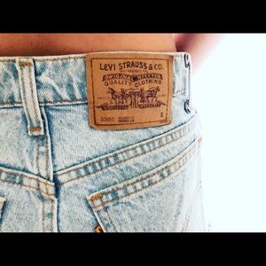 Levi High Waisted Denim Shorts